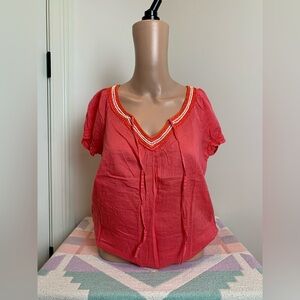 NWOT Old Navy cinch waist bead blouse